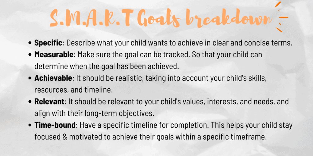 S.M.A.R.T Goals to help with goal setting
